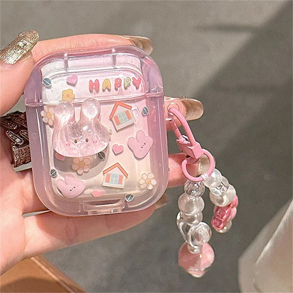 Cute Rabbit Case For AirPods 1 2 3 Pro Pro 2