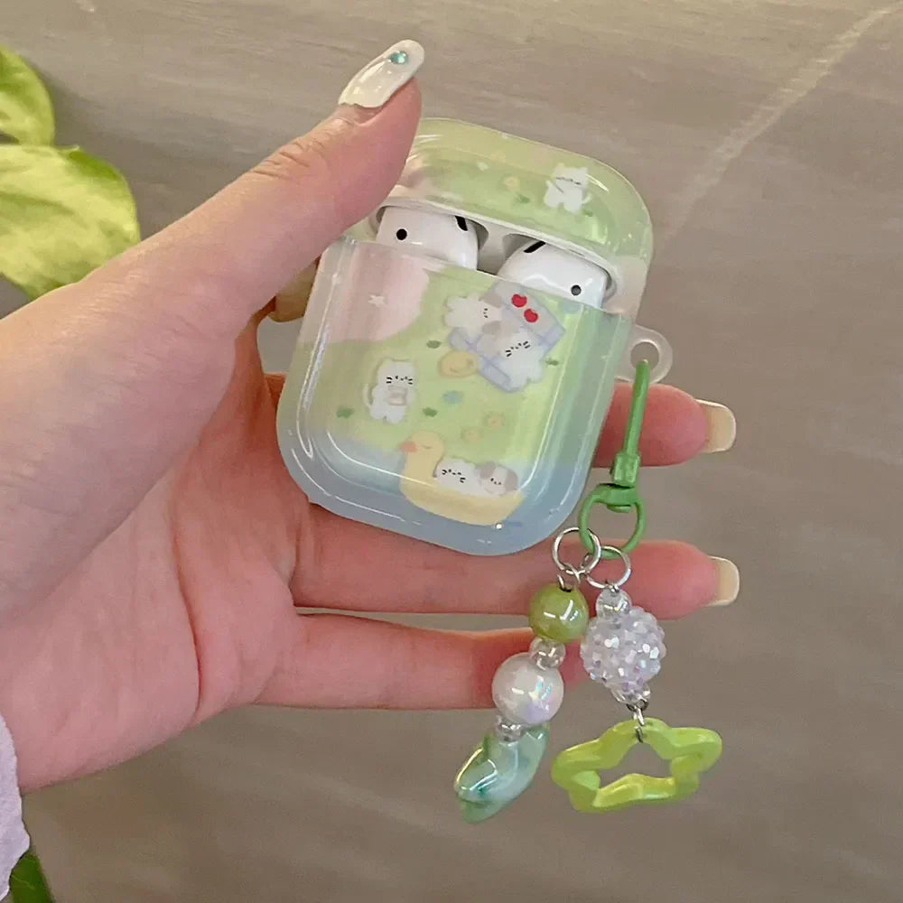 Cute clear airpods 1 2 3 pro 2 bluetooth earphone case