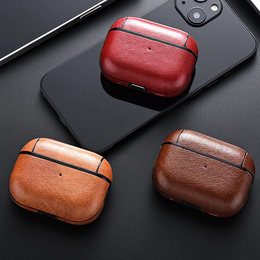 For Airpods Pro 2 Case Leather Earphone Case For Apple Air Pod 3 Pro 2nd Generation USB C
