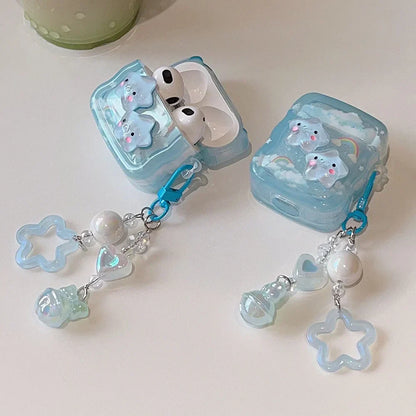 Cute Star Case For Airpods 1 2 3 Pro 2 Cover
