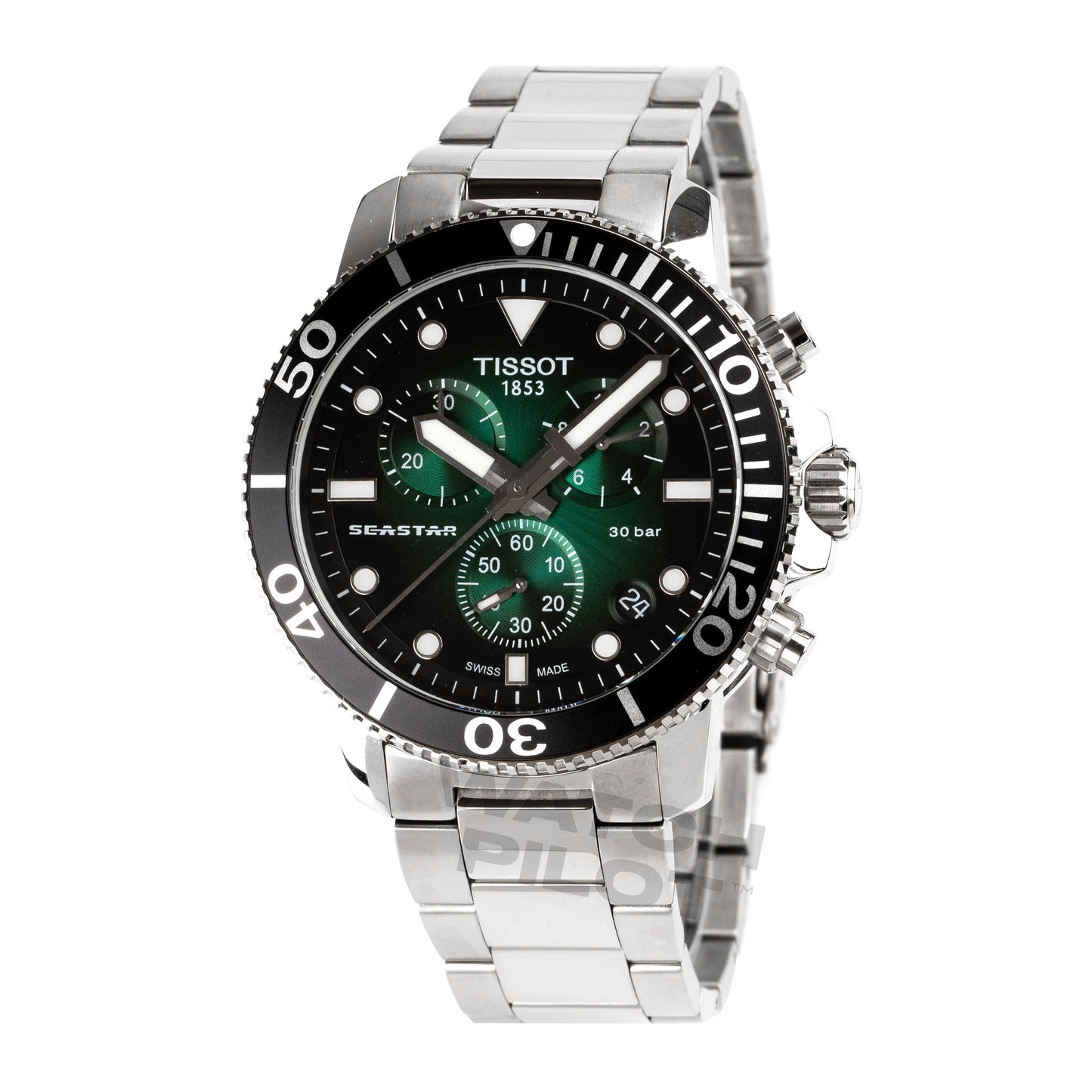 Tissot Seastar 1000 Quartz Chronograph Men's Graded Green Watch