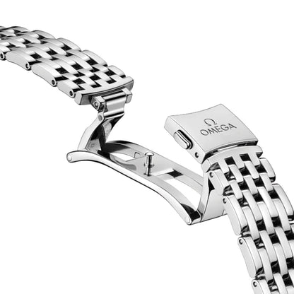 De Ville Prestige Diamonds Quartz 27.5mm - White, Mother-of-Pearl on Bracelet