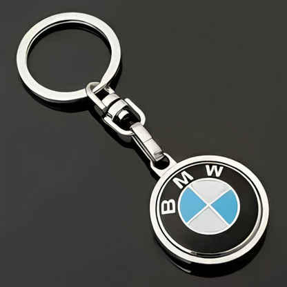 Sleek Circular Metal Keychain