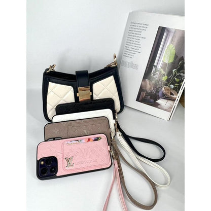 Luxury Four Colors Card Bag iPhone Case