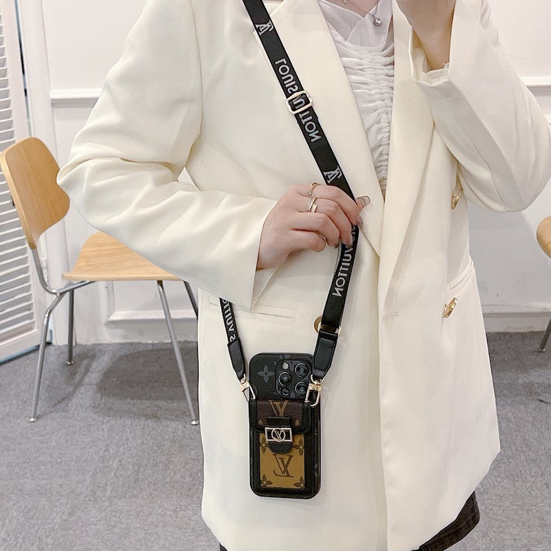 Luxury Card Holder Crossbody iPhone Case