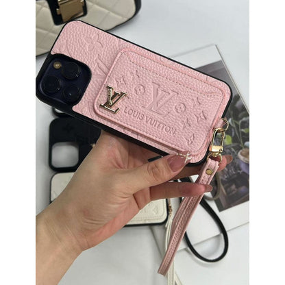 Luxury Four Colors Card Bag iPhone Case