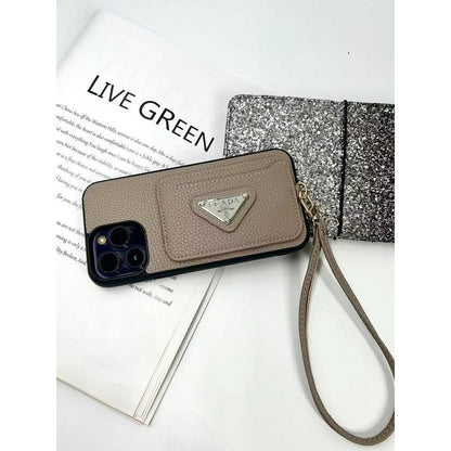 Luxury Four Colors Card Bag iPhone Case