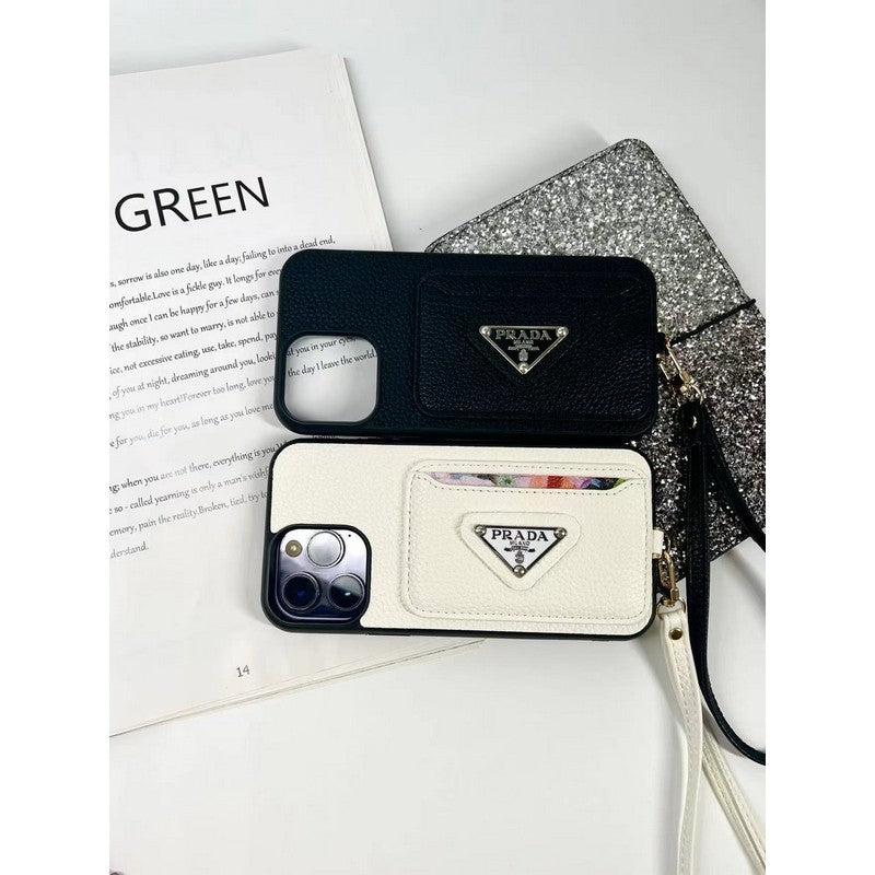 Luxury Four Colors Card Bag iPhone Case
