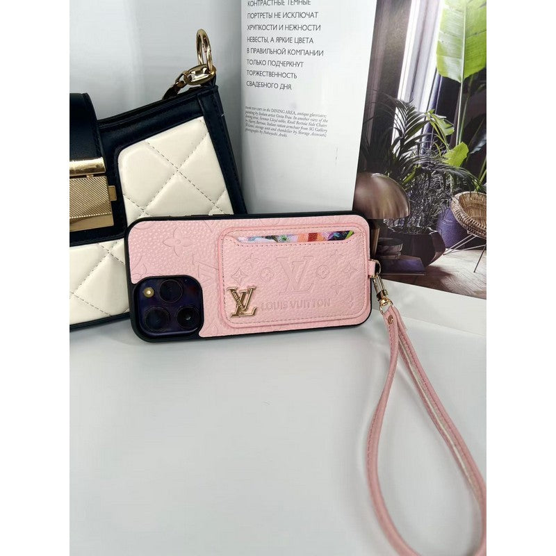 Luxury Four Colors Card Bag iPhone Case