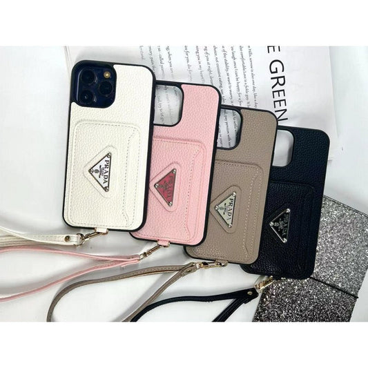 Luxury Four Colors Card Bag iPhone Case