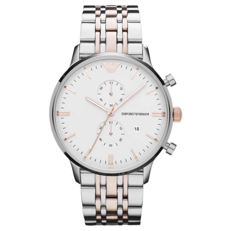 Emporio Armani Men's Silver Chronograph Watch