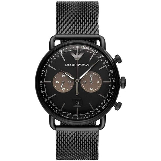 Emporio Armani Men's Aviator Black Watch