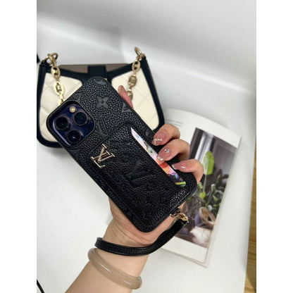 Luxury Four Colors Card Bag iPhone Case