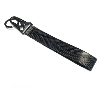 BRAND NEW  Black Racing Keychain Metal key Ring Hook Strap Lanyard Universal