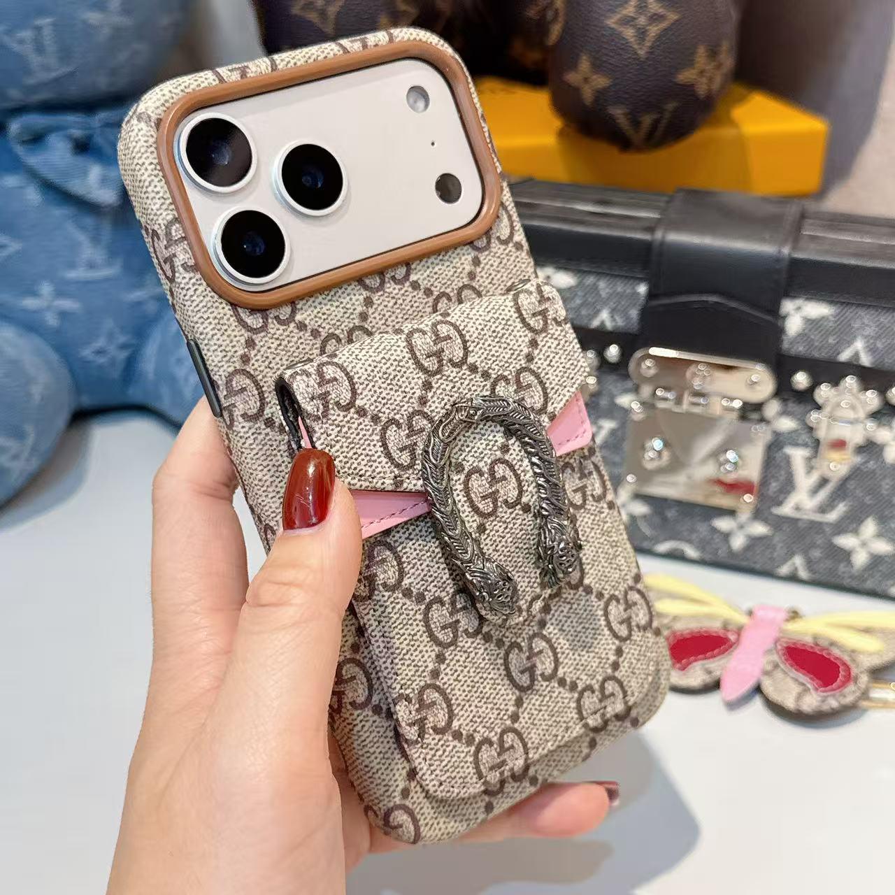 Premium Classic Canvas Card Holder iPhone Case