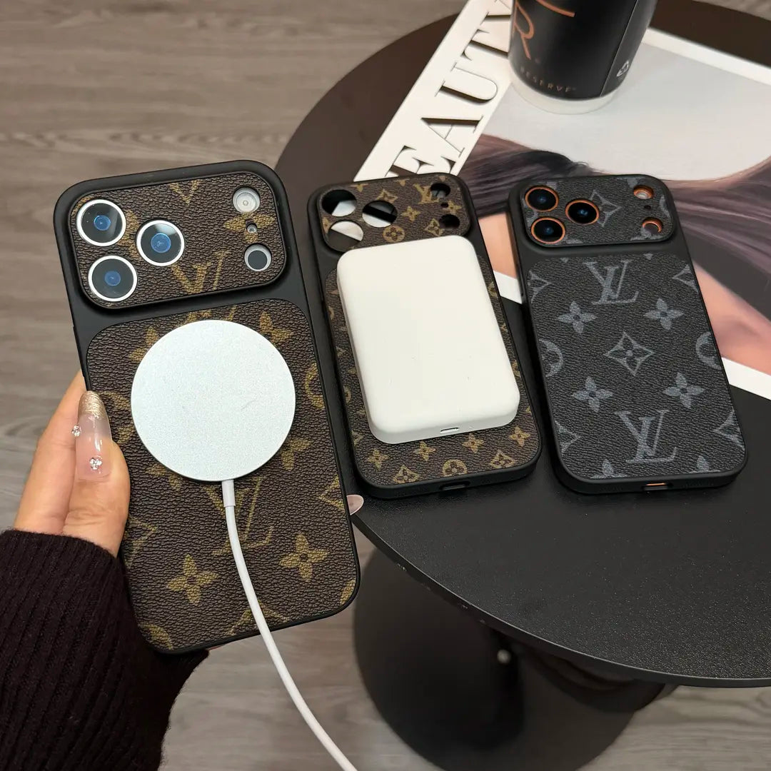 MagSafe Classic Monogram Leather iPhone Case