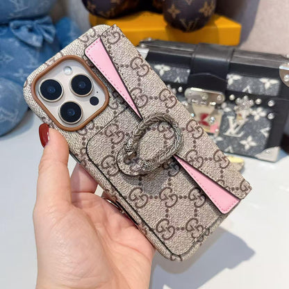 Premium Classic Canvas Card Holder iPhone Case
