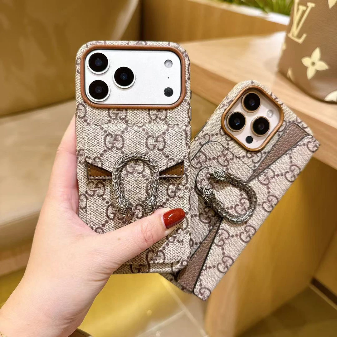 Premium Classic Canvas Card Holder iPhone Case