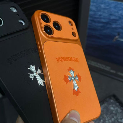 Chrome Hearts Cross Leather iPhone Case