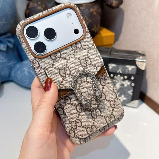 Premium Classic Canvas Card Holder iPhone Case