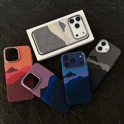 MagSafe-Compatible Phone Case with Abstract Pixel Design