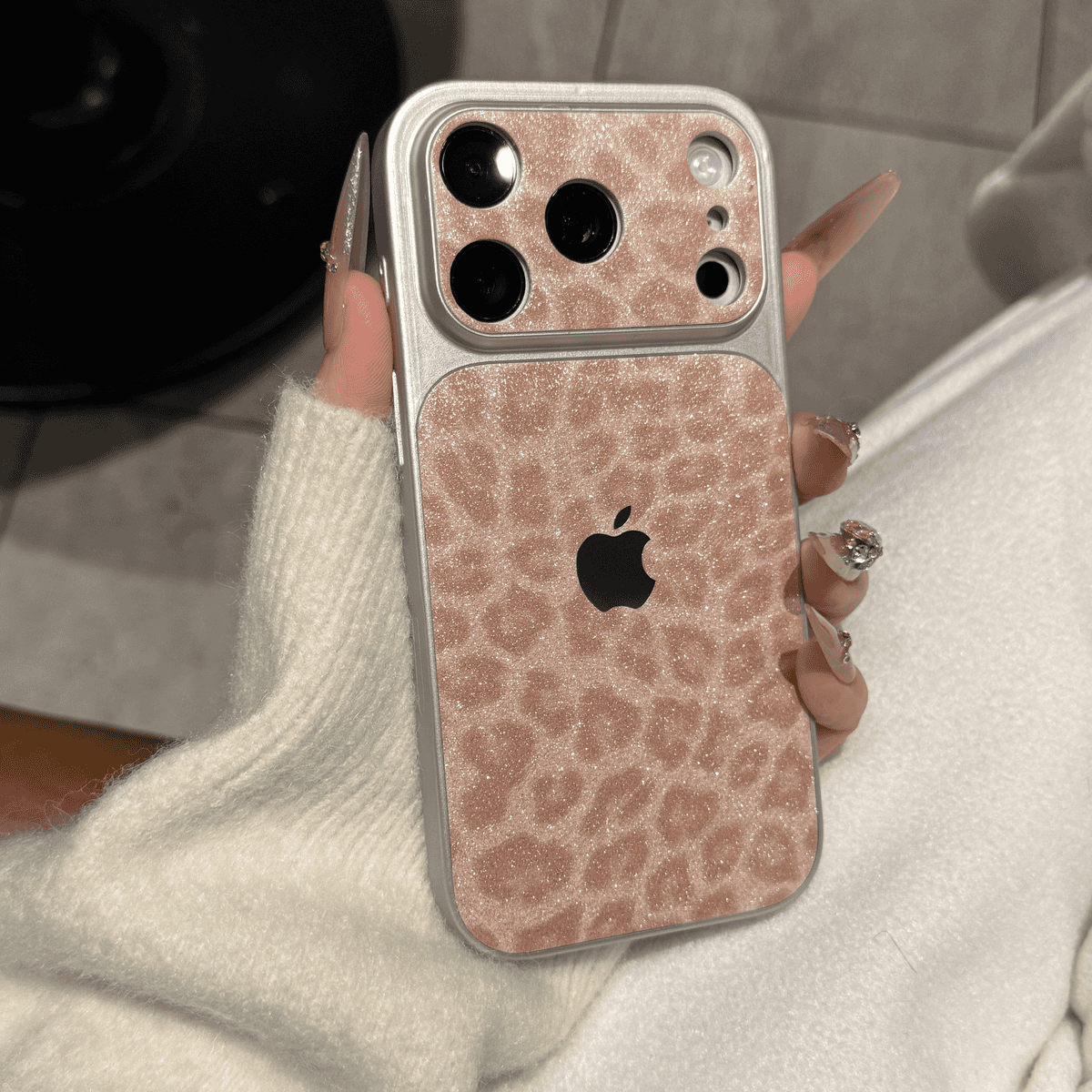 Leopard Print Glitter Phone Case — Sparkling Protection with Sleek Design