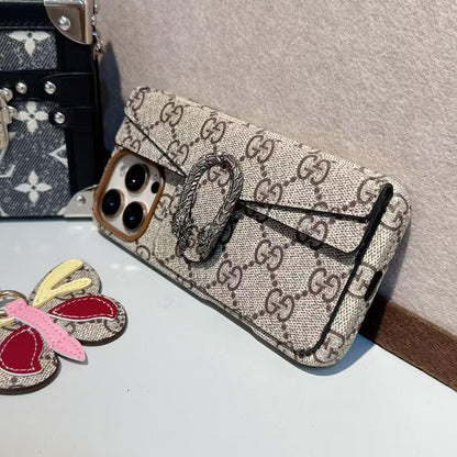 Premium Classic Canvas Card Holder iPhone Case