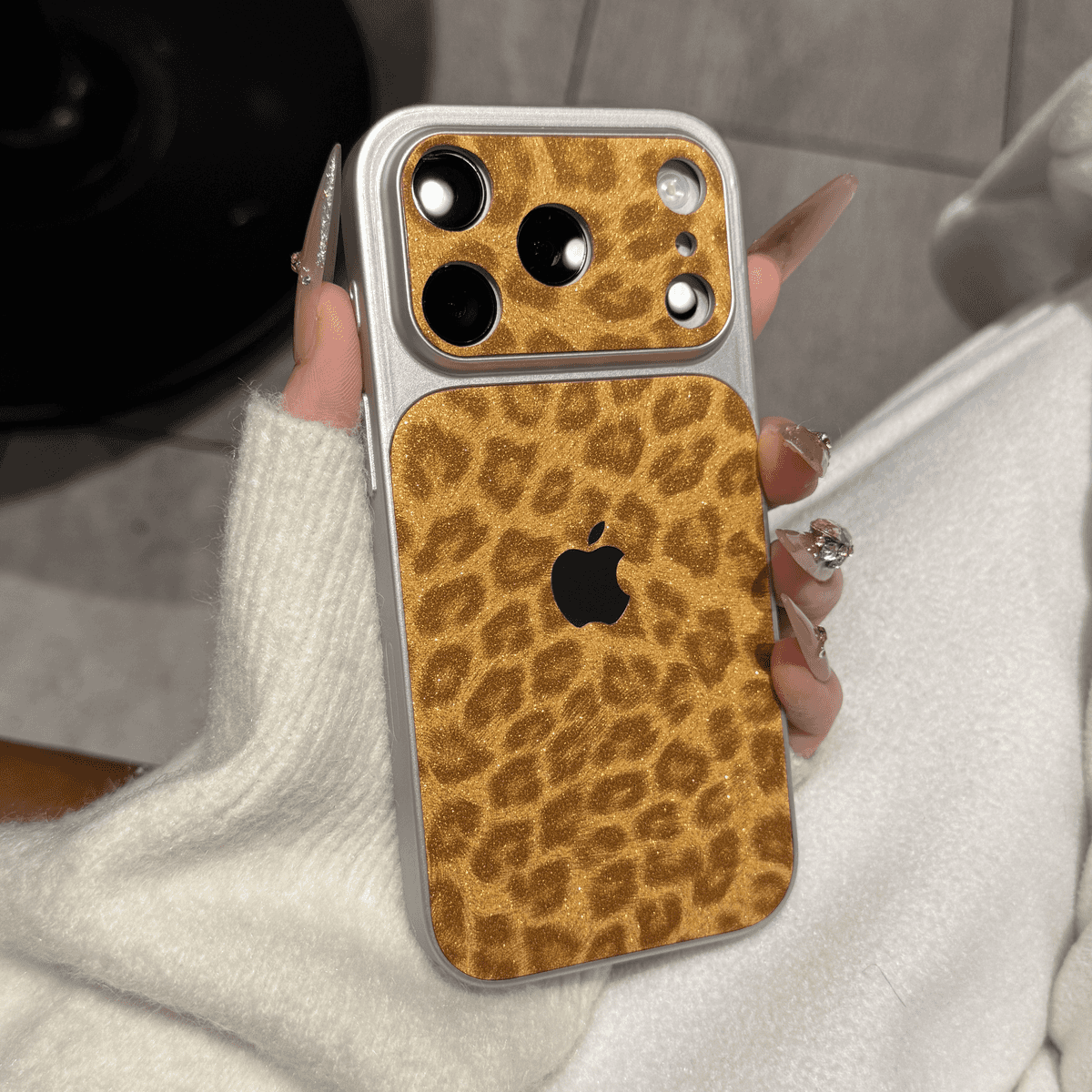 Leopard Print Glitter Phone Case — Sparkling Protection with Sleek Design