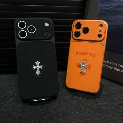 Chrome Hearts Cross Leather iPhone Case