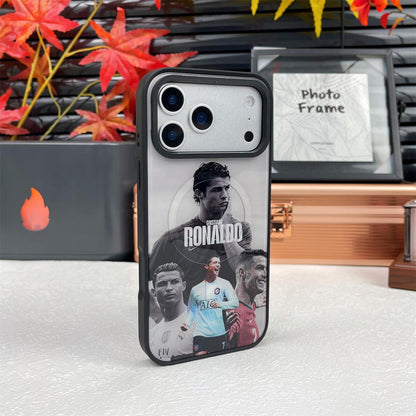 Football Legends Magnetic Phone Case – Shockproof Soft TPU with Interchangeable Back