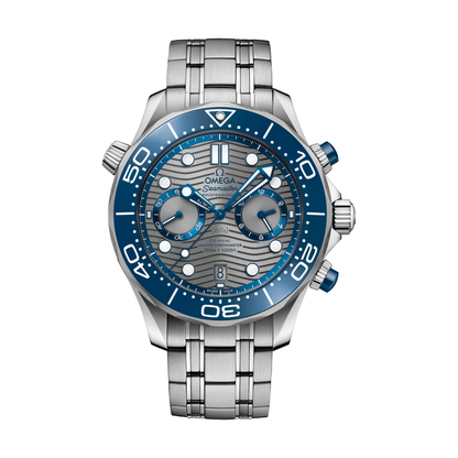 Seamaster Diver 300M 44mm - Grey Dial w/ Blue Bezel on Bracelet